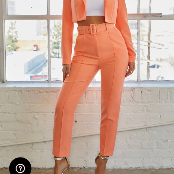 Oh Polly Chartreuse Yellow Trousers 